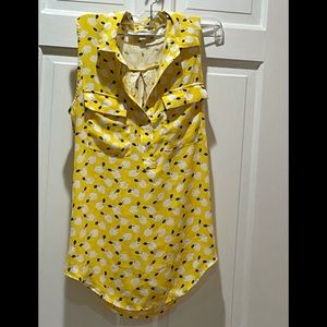 LOFT Sleeveless Collared Blouse